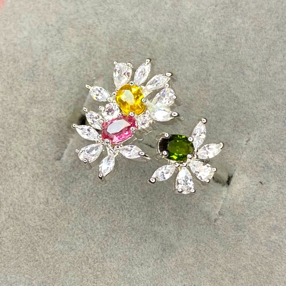 S925 designer Natural Tourmaline ring - Picture 9 of 16